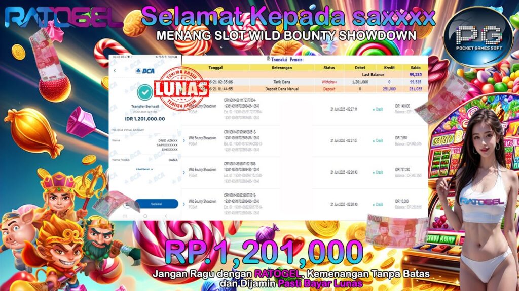 BUKTI JACKPOT SLOT WILD BOUNTY SHOWDOWN TERPERCAYA DI INDONESIA TGL 21-06-2025