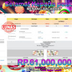 BUKTI JACKPOT LIVE CASINO BACARRAT TERPERCAYA DI INDONESIA TGL 05-10-2025